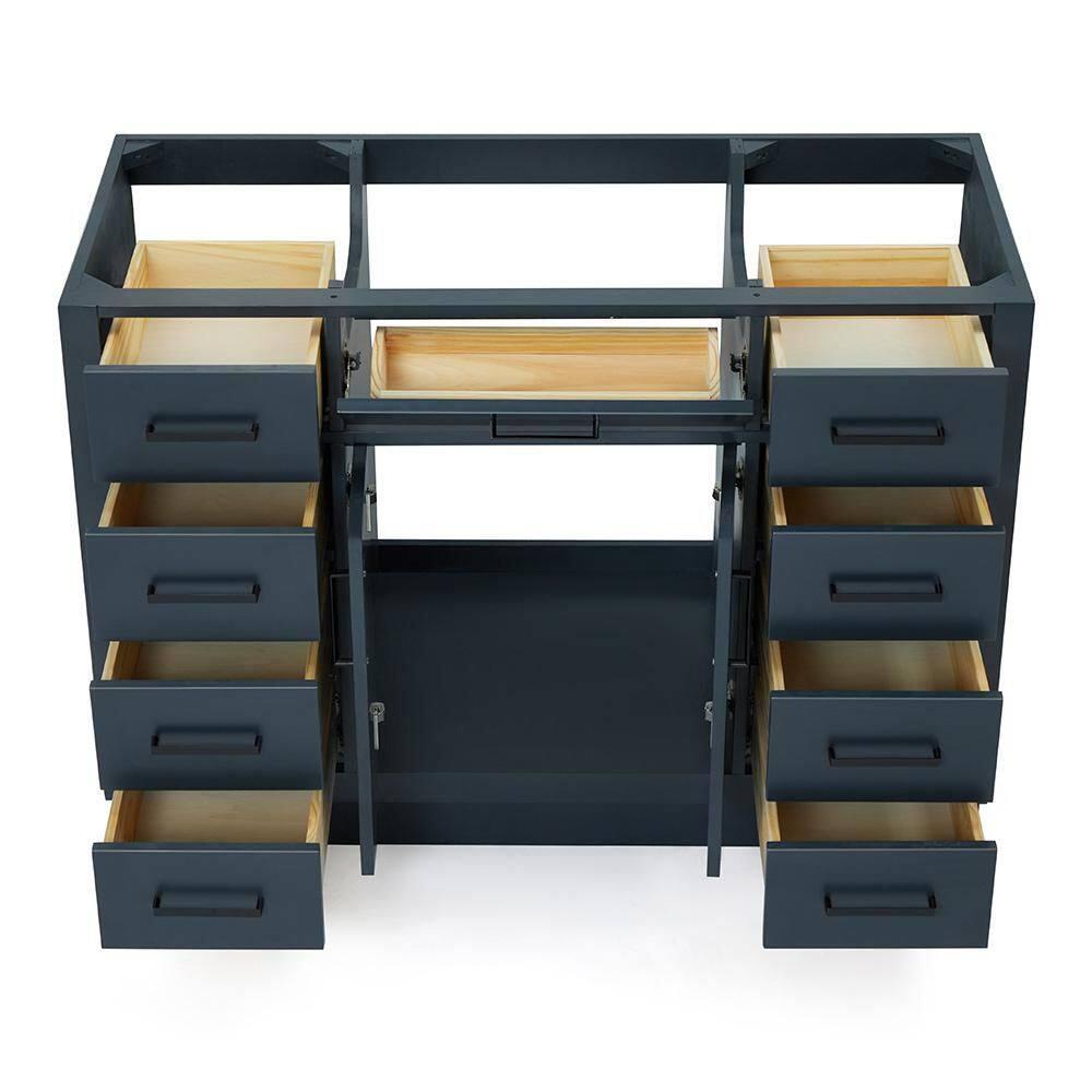 Ariel T048s-Bc Hepburn 48" Single Free Standing Vanity Cabinet Only - Blue