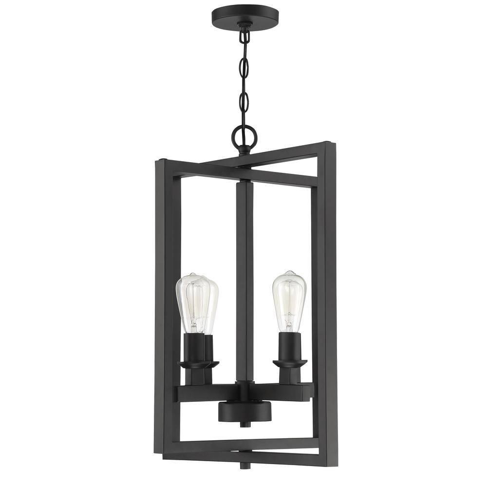 53134-FB-Craftmade Lighting-Chicago - Four Light Foyer in Transitional Style - 18 inches wide by 25.5 inches high-Flat Black Finish    -Traditional