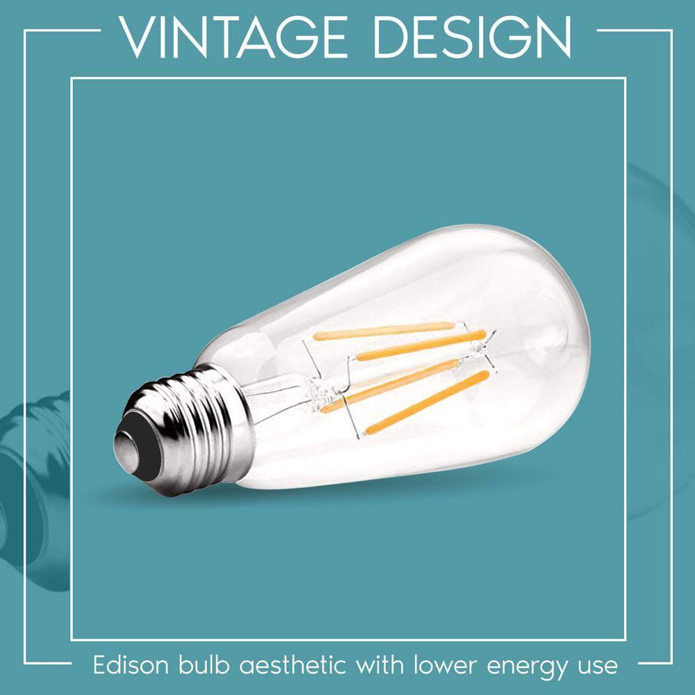 Equivalent ST19 E26/Medium (Standard) Dimmable LED Bulb