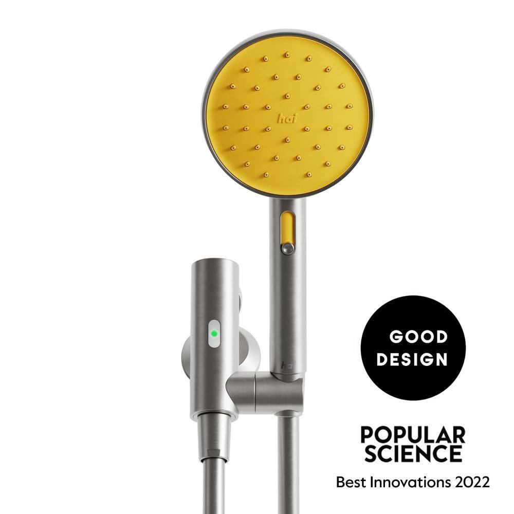 Citron Stainless Steel Bluetooth Handheld Showerhead with LED Alerts