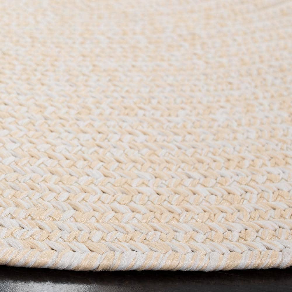 Braided BRD315 Hand Woven Area Rug - Ivory/Beige - 6' Round - Safavieh.