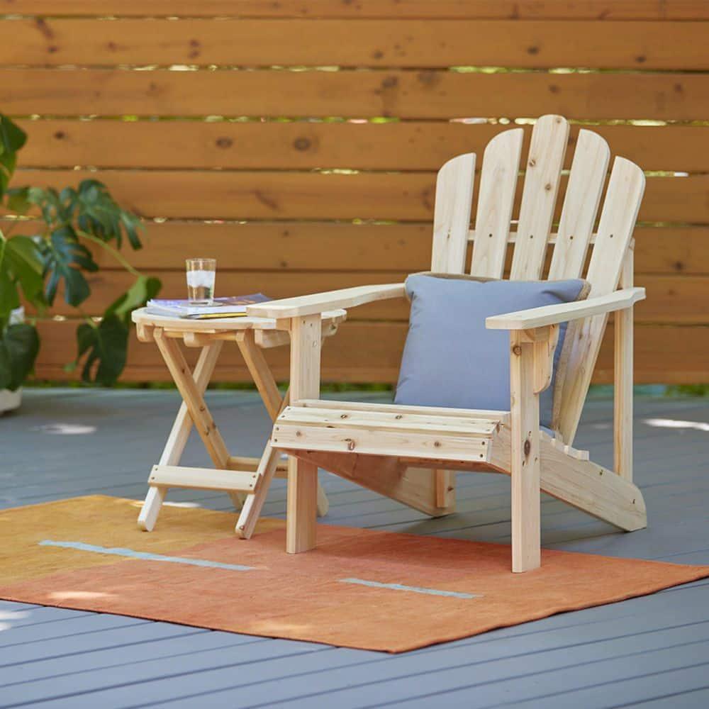 Shine Company Westport Cedarwood Indoor Outdoor Adirondack Chair, Natural