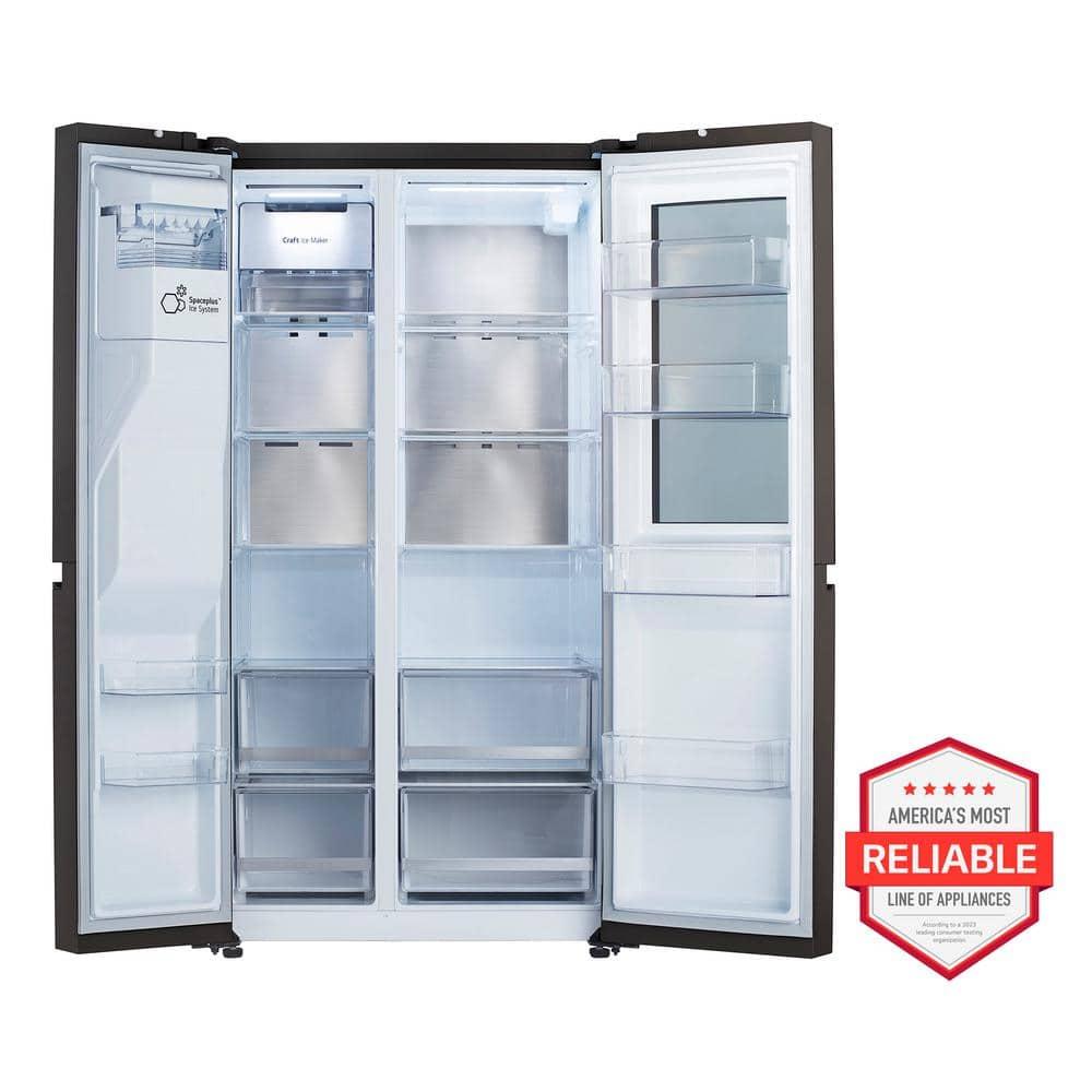LG 27 cu. ft. Side by Side Smart Refrigerator w/ InstaView and Craft Ice