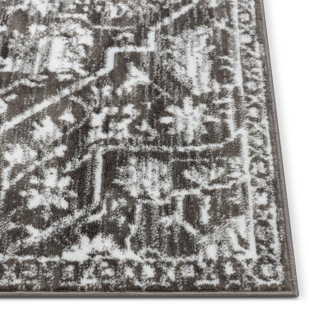 Vintage Bohemian Floral Gray Soft Runner Rug 2'7" x 9'10"