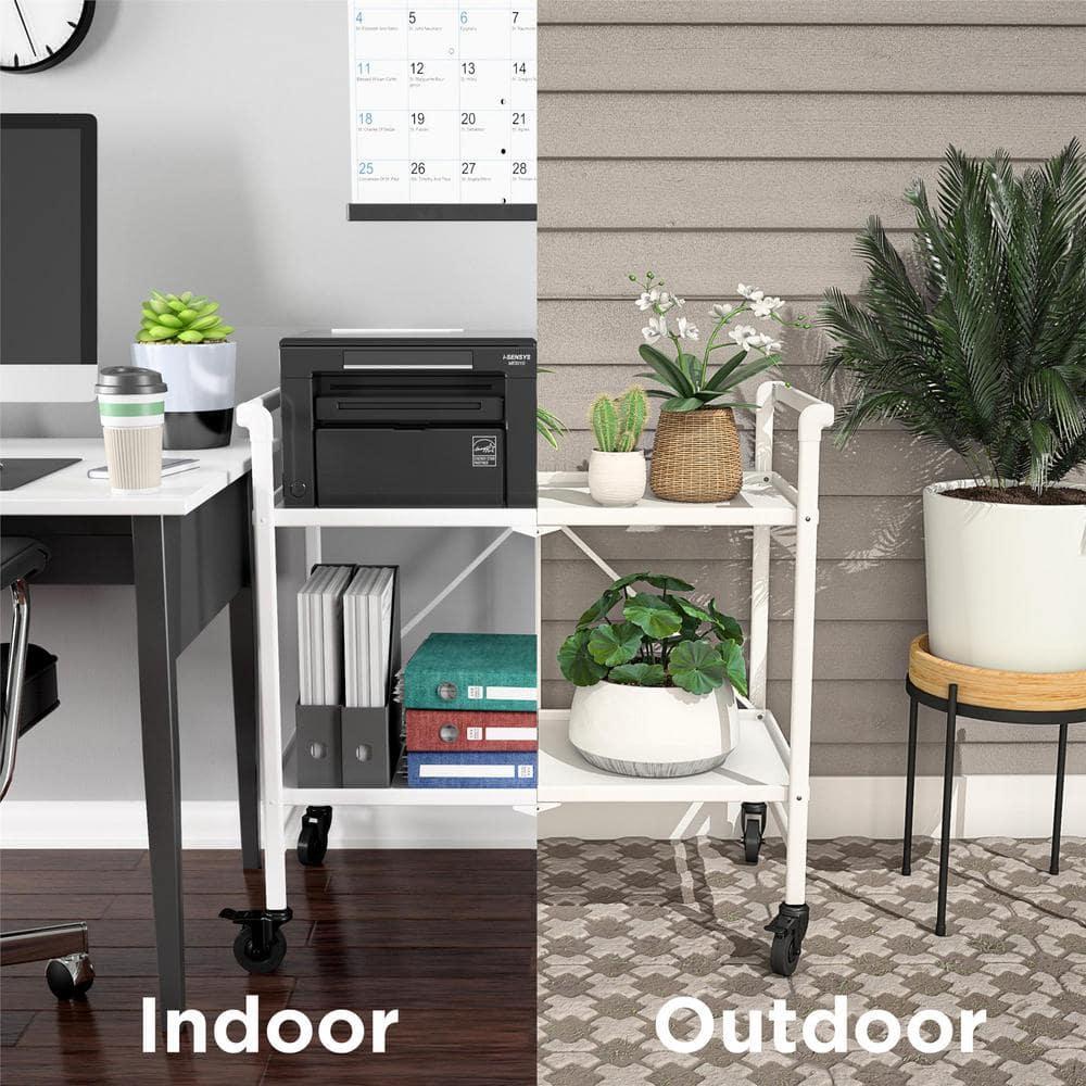 COSCO Indoor/Outdoor Folding Serving Cart with Wheels