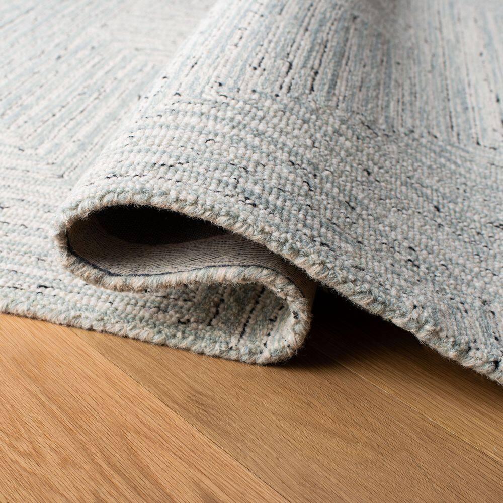 SAFAVIEH Micro-Loop Darden Geometric Area Rug, Light Grey/Ivory, 2' x 3'