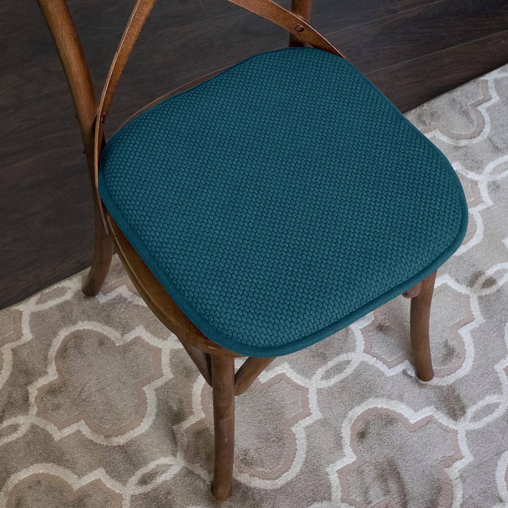 Memory Foam Honeycomb Non-Slip Back 16" x 16" Chair Cushion Pad 2, 4, 6, 12 Pack