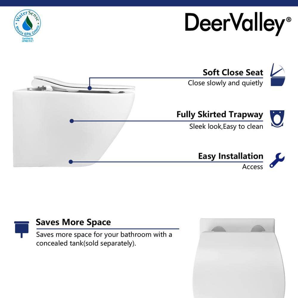 Liberty 1.6 GPF Elongated Wall Hung Toilets (Seat Included)