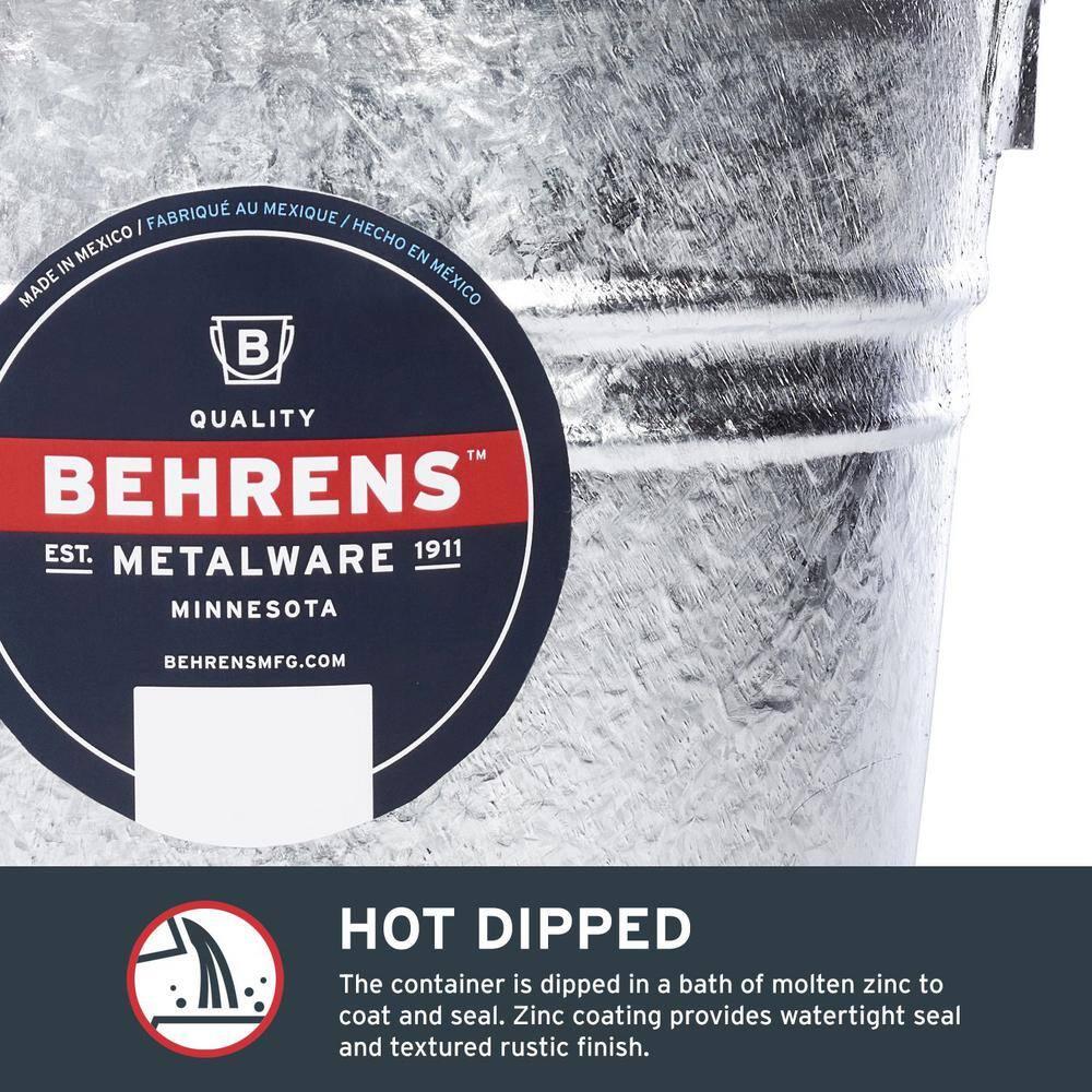 Behrens Metal Pail Galvanized 10 Qt