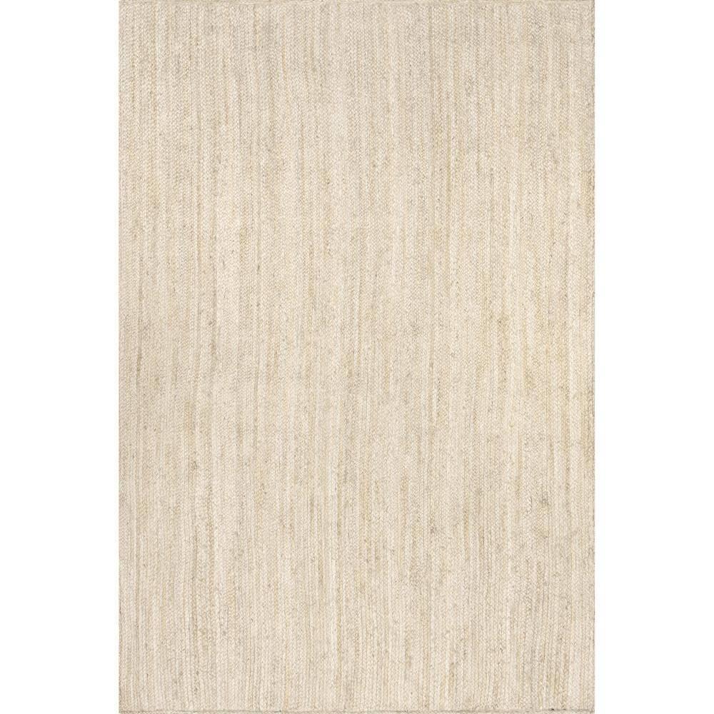 4'x6' Hand Woven Rigo Jute Area Rug Off White - nuLOOM: Farmhouse Style, Low Pile, Indoor Use, Rectangle Shape