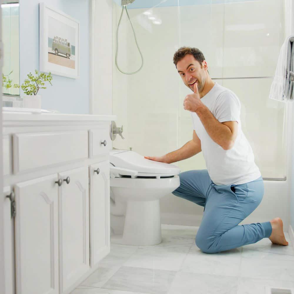 BidetMate 1000 Series Japanese Toilet Seat with Heated Bidet & Control Panel, Elongated