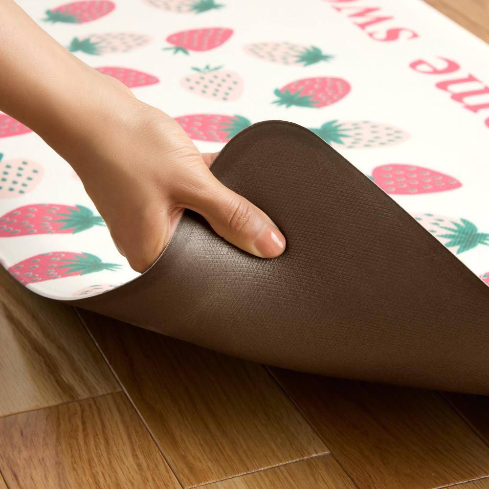 Sur La Table Kitchen Essentials SUR LA TABLE KITCHEN ESSENTIALS Home Sweet Home Quirky Strawberries Fruit Kitchen Mat Cream