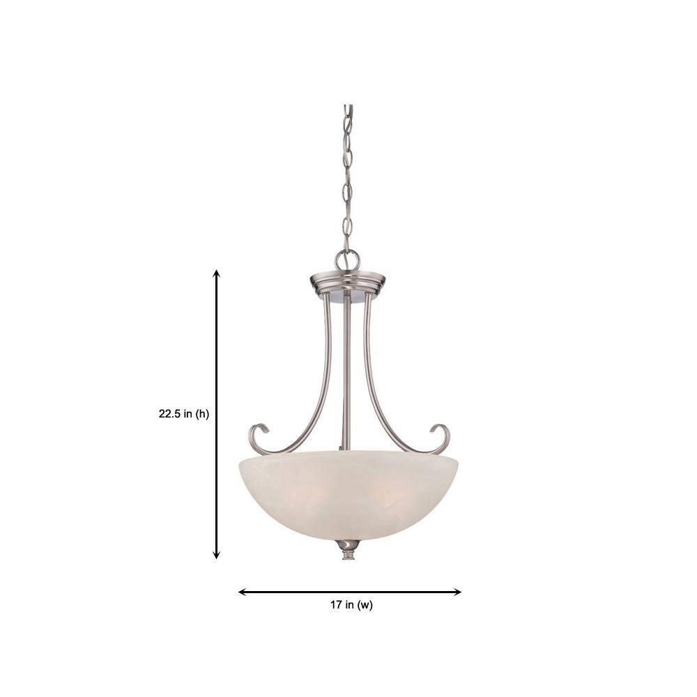 Designers Fountain Kendall Satin Platinum Inverted Pendant, 85131-SP