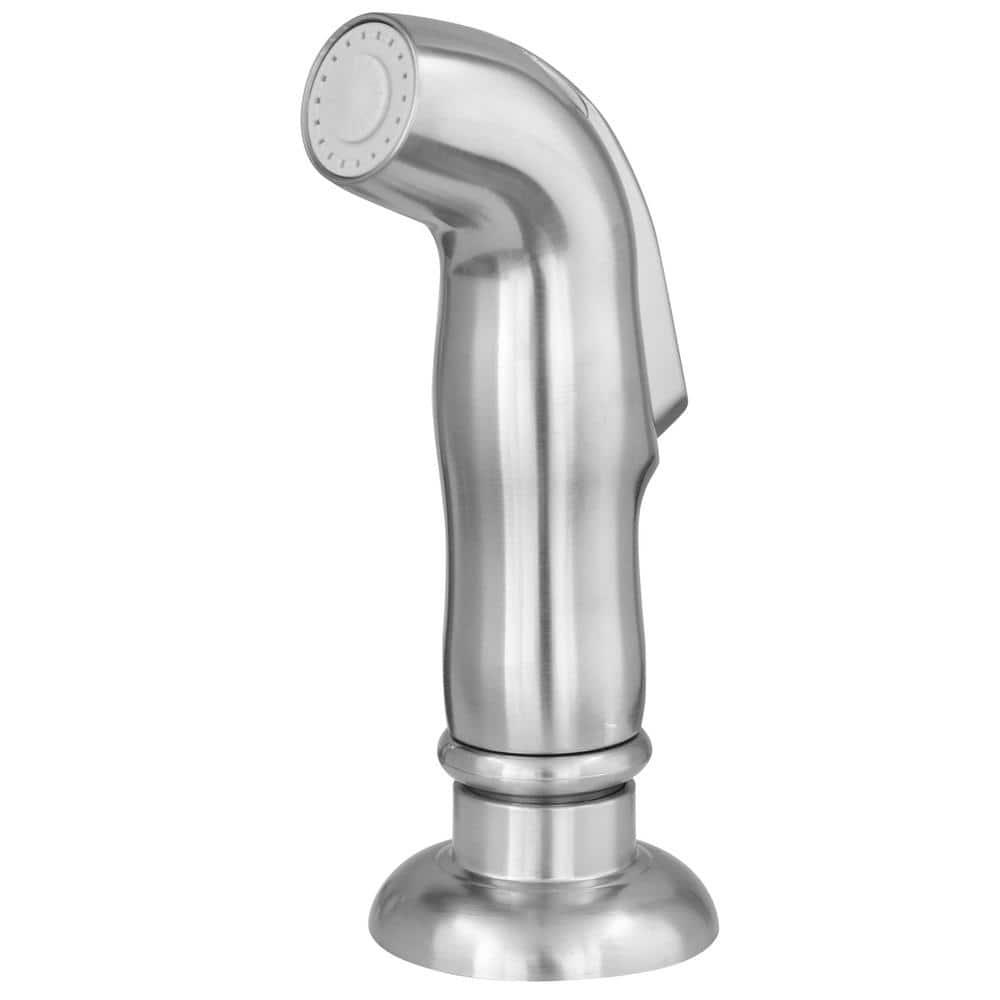 Delta Foundations Single-Handle Kitchen Sink Faucet with Side Sprayer, 4-Hole Kitchen Faucet B4410LF-SS