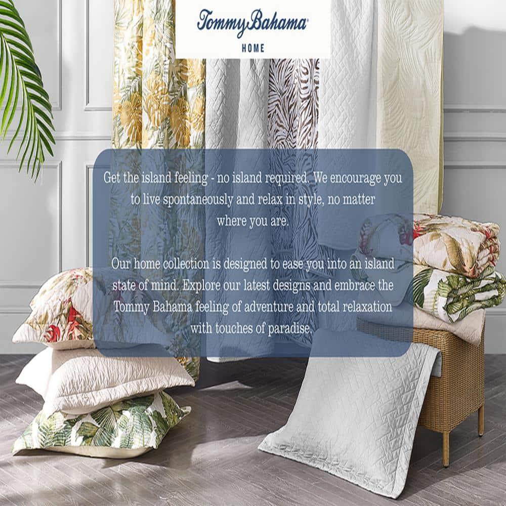 Tommy Bahama Ocean Isle Blue Cotton Reversible Quilt Set