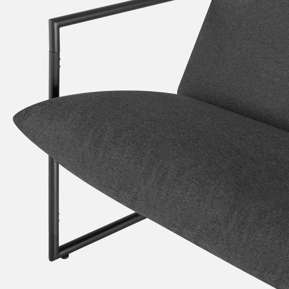 Zinus Aidan Metal Framed Indoor Sling Accent Chair, Dark Grey