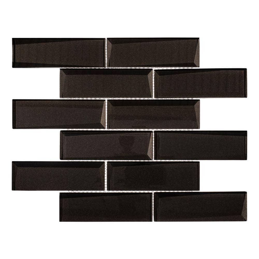 Andova Daazen 2" x 6" Glass Mosaic Kitchen Backsplash, Bathroom, Shower, Wall and Floor Tile