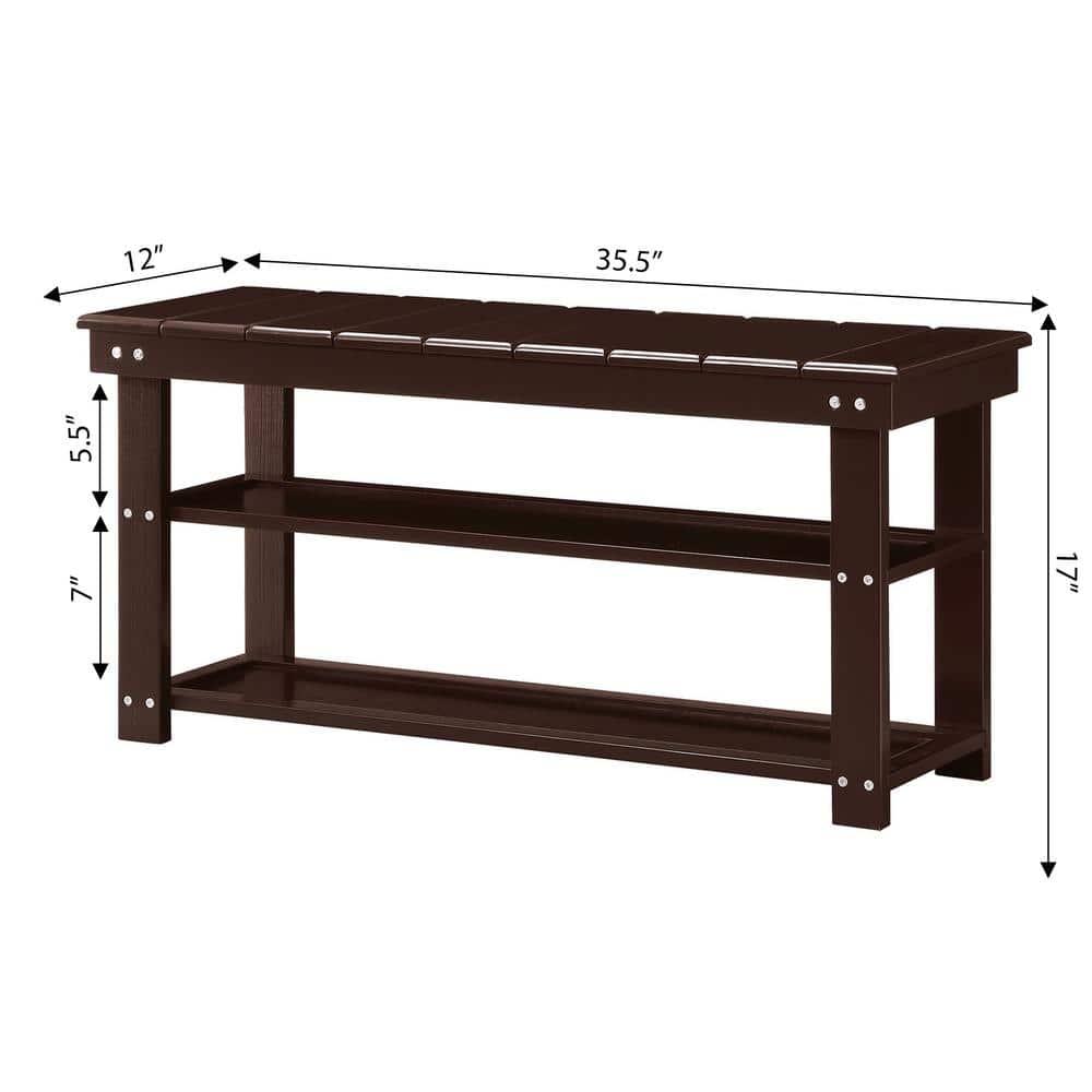 Convenience Concepts Oxford Utility Mudroom Bench, Multiple Finishes