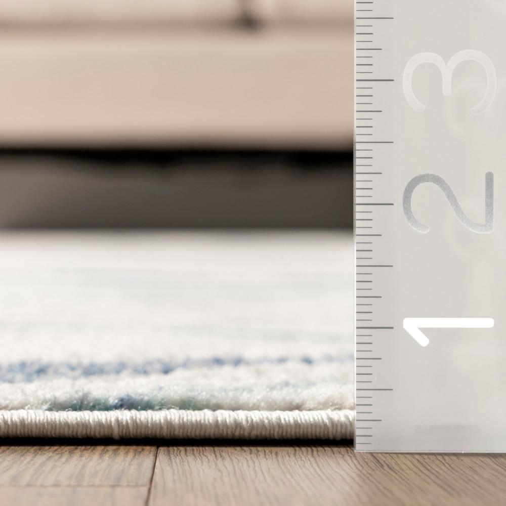 Nuloom 5x8 Thigpen Contemporary Indoor Area Rug, Light Blue, Abstract Lines, Non-Slip Backing, Stain Resistant, BedroomLiving Room, Kitchen,