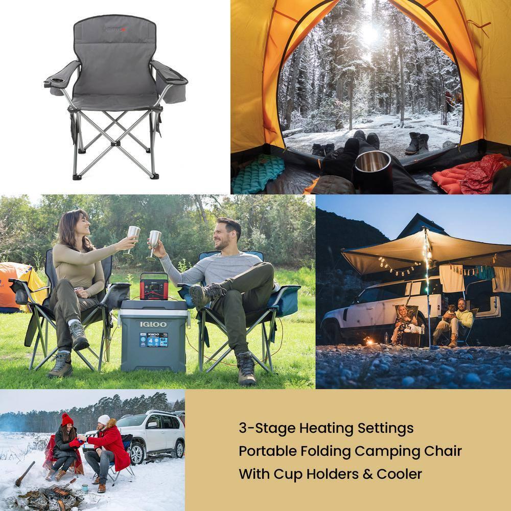 Folding Camping Chair with Cushions