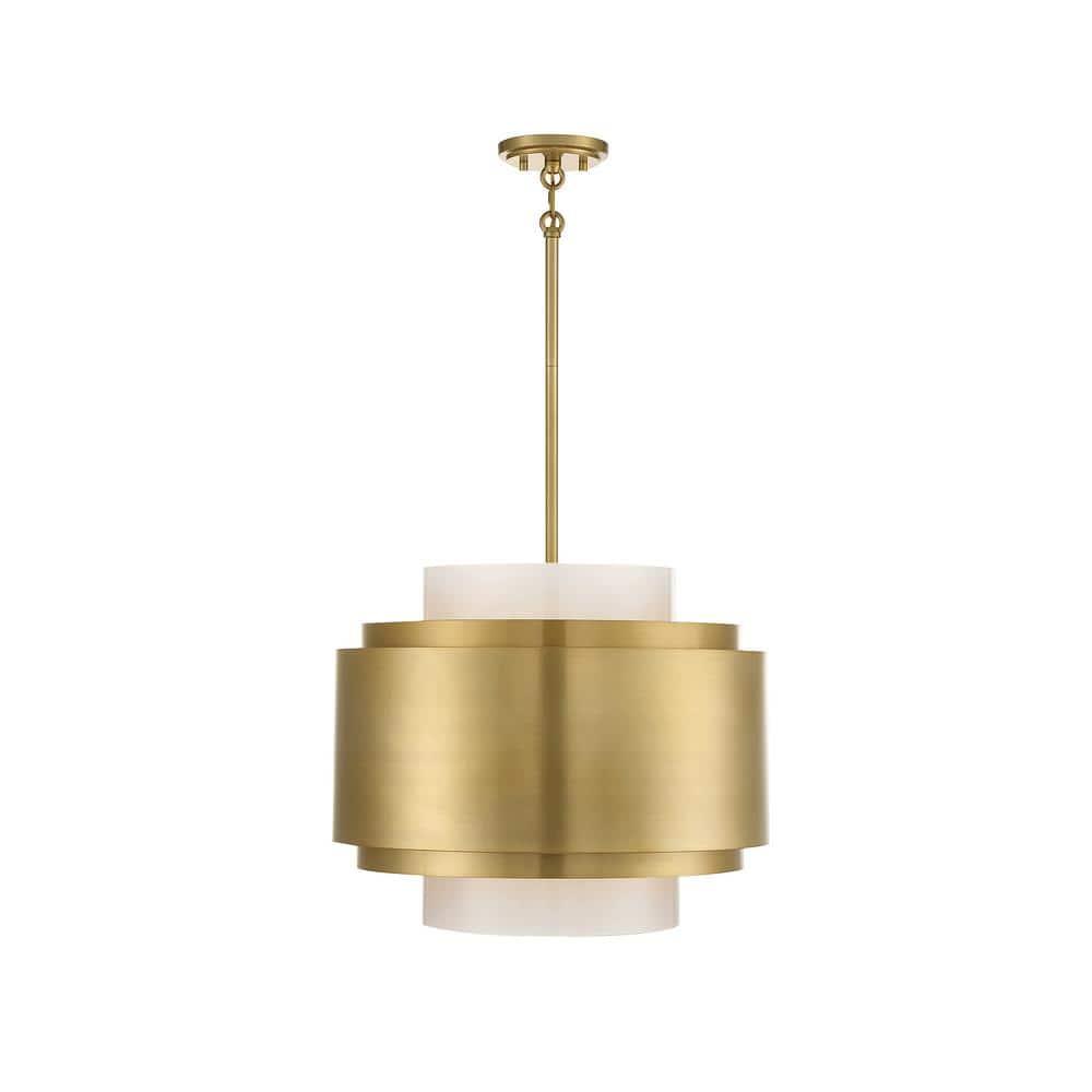 Savoy House Beacon 4 - Light Pendant in  Burnished Brass