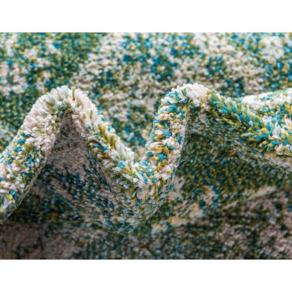 Unique Loom Penrose Collection Area Rug - Blake (2'  x 6' 1" Runner Green/Beige)