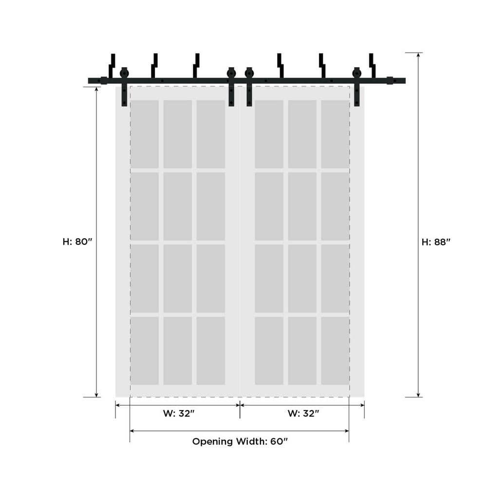 SARTODOORS Solid + Manufactured Wood Paneled Barn Door
