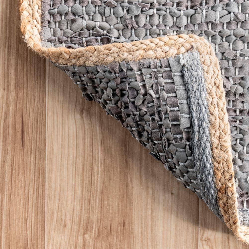 Nuloom Sabby Hand Woven Leather Flatweave Indoor Area Rug, 3' x 5'