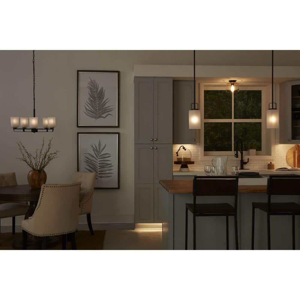 Progress Lighting, Adley Collection, 1-Light Flush Mount, Matte Black, Clear Glass Shade