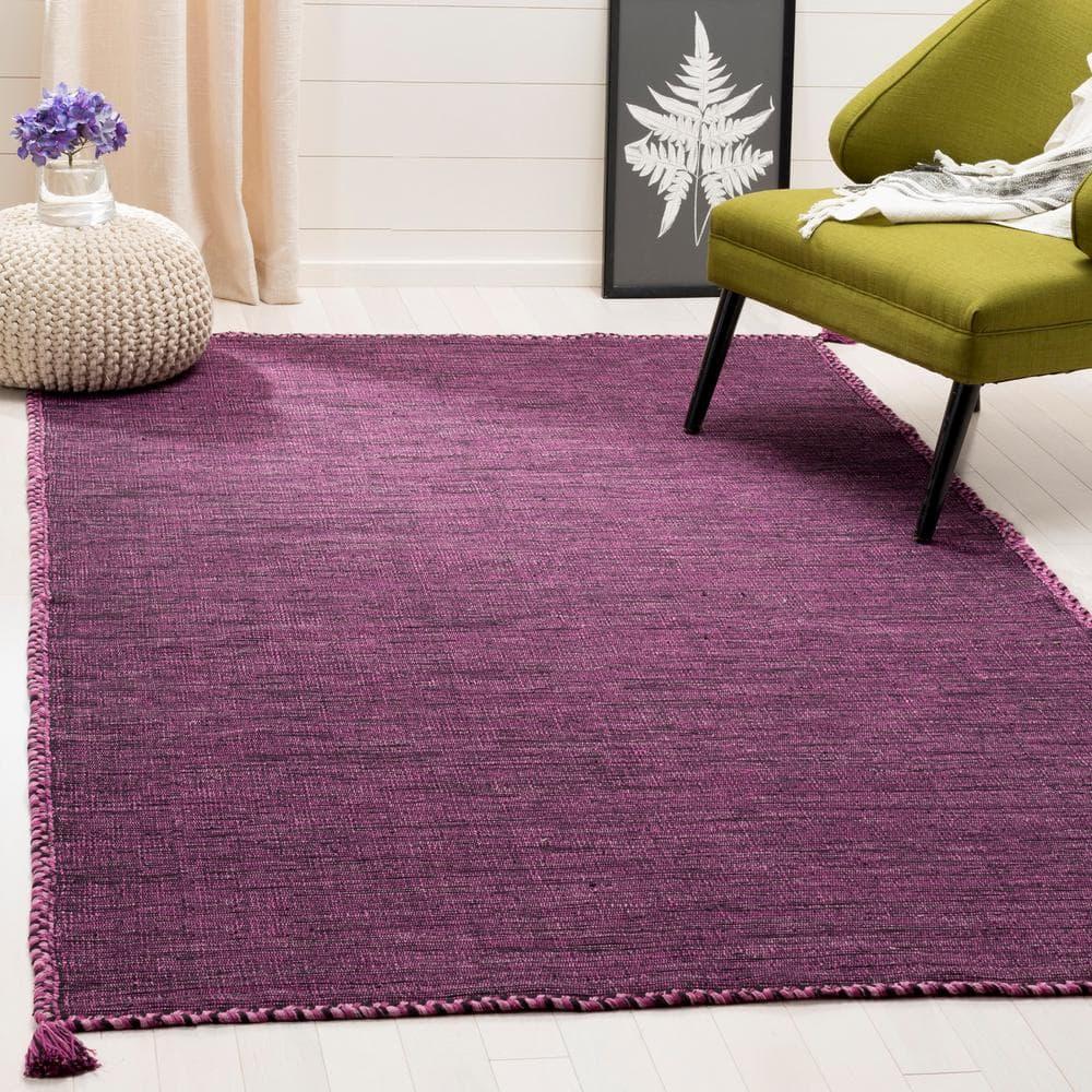 Montauk MTK150 Hand Woven Indoor Area Rug - Purple/Black - 8'x10' - Safavieh