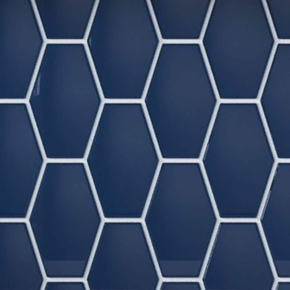 Cruz Bay Studio Long Hex 10.60in.x11 in. Glass Mosaic Tile