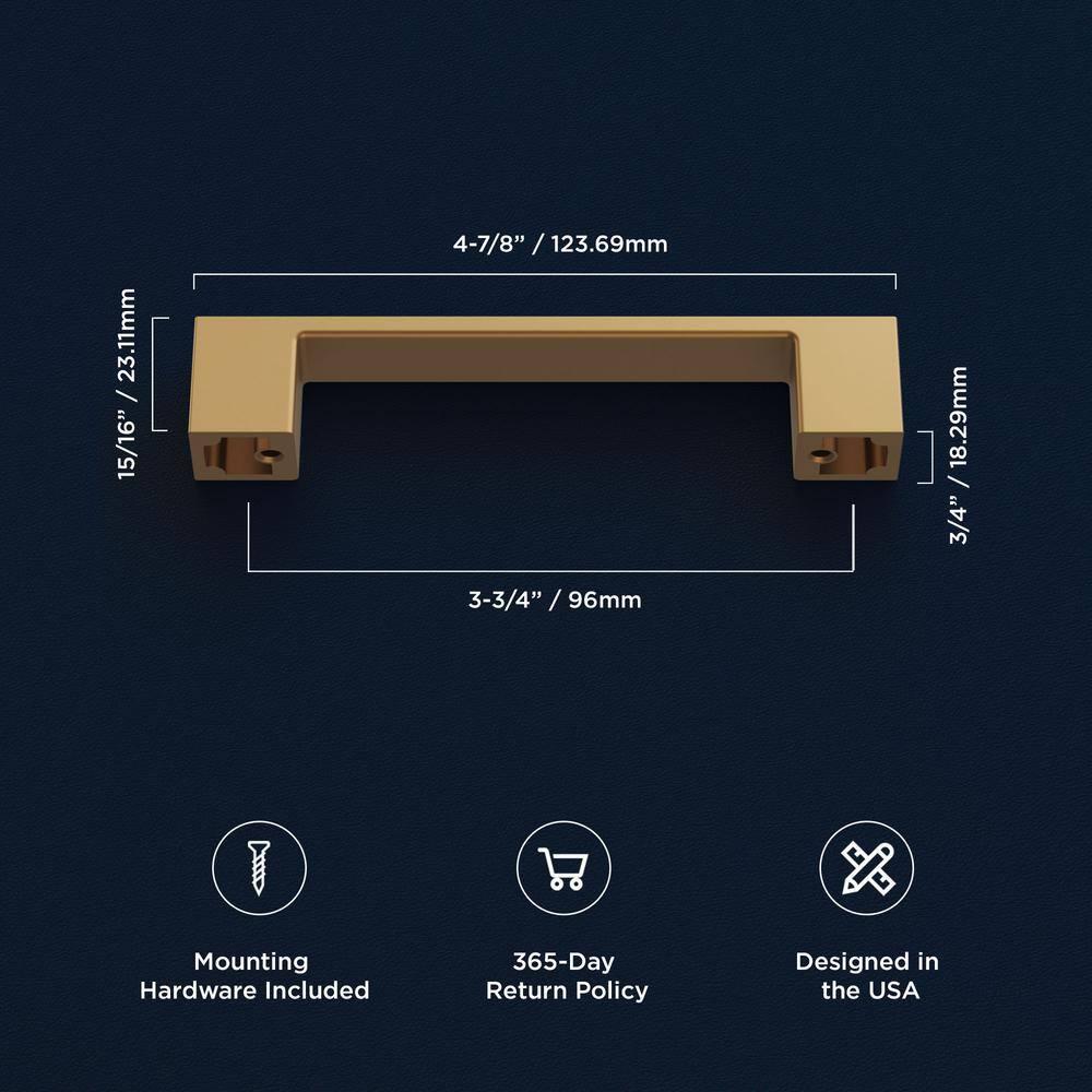 Heritage Designs Kitchen Cabinet Handles, 3 3/4" Drawer Pulls for Cabinet Doors, Dresser Drawers