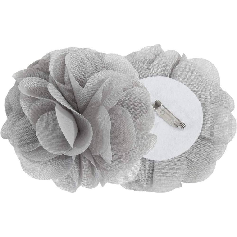 Madison Park Rosette Floral Embellished Cuff Tab Top Solid Single Curtain Panel