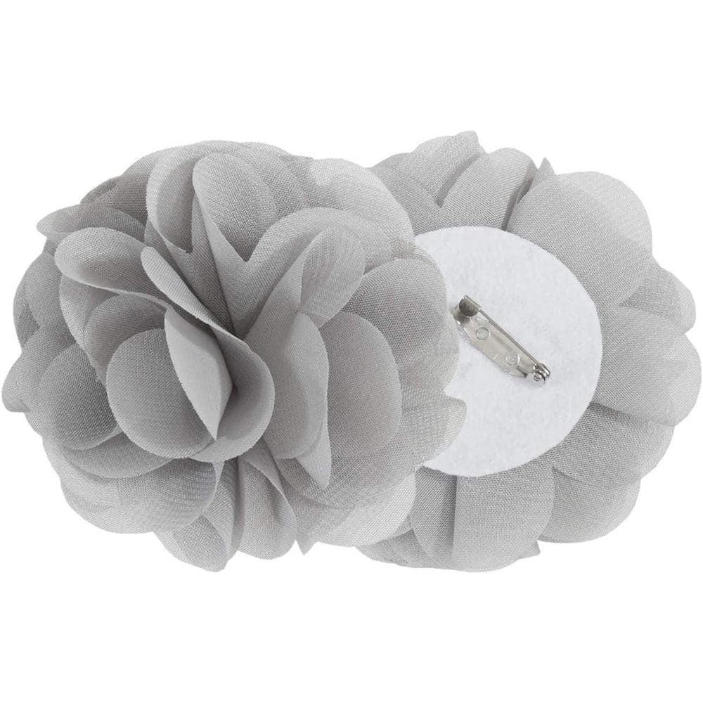 Madison Park Rosette Floral Embellished Cuff Tab Top Solid Single Curtain Panel