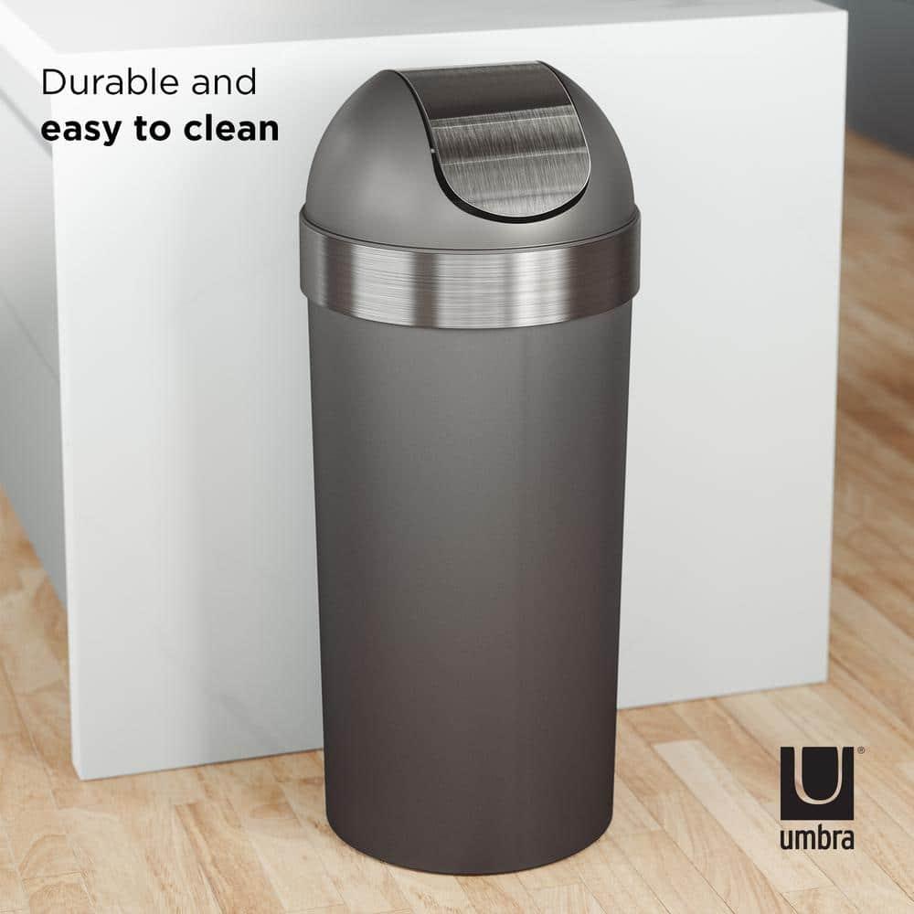 Umbra Venti Plastic Swing Top Trash Can - 16 Gallons