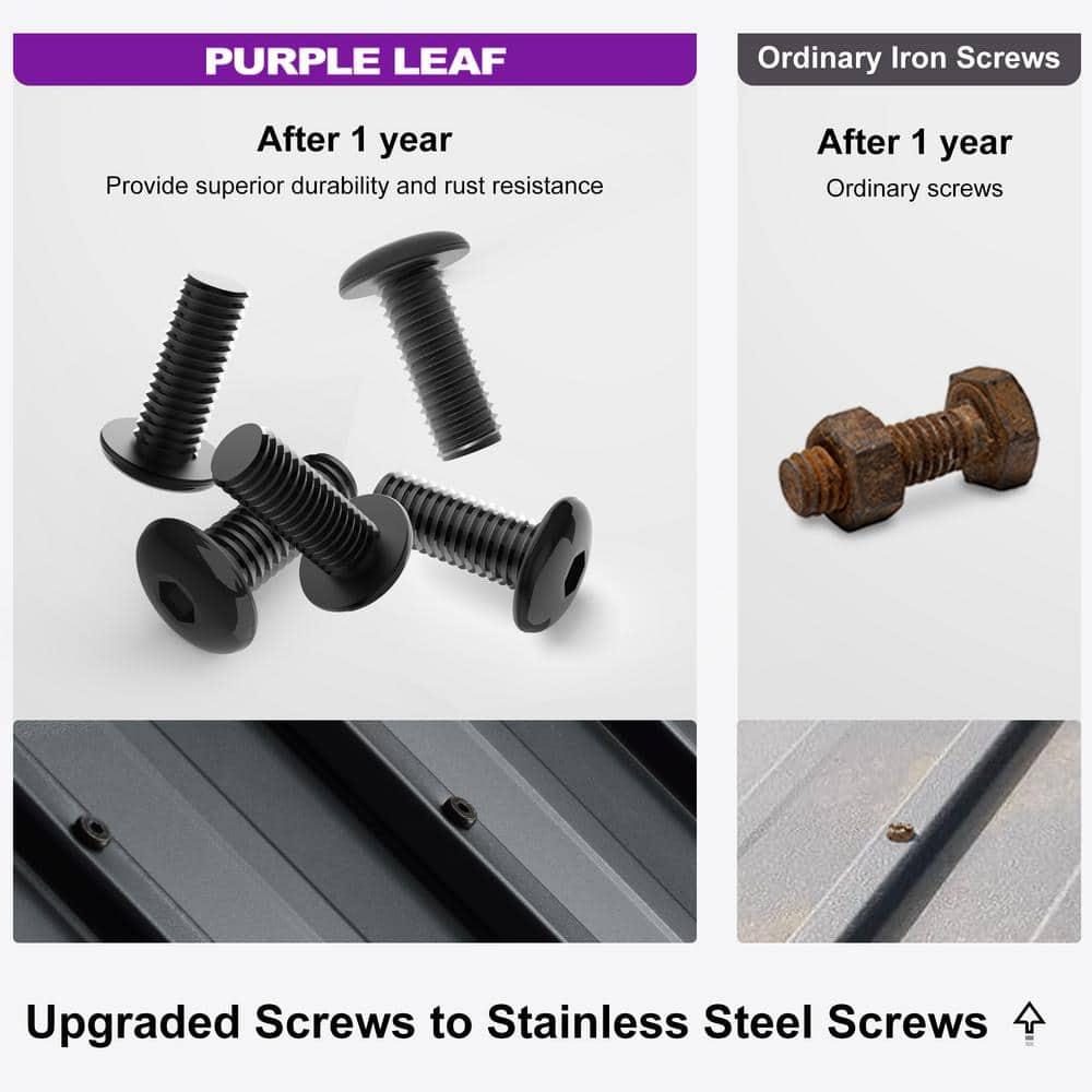 Purple Leaf Metal Patio Gazebo