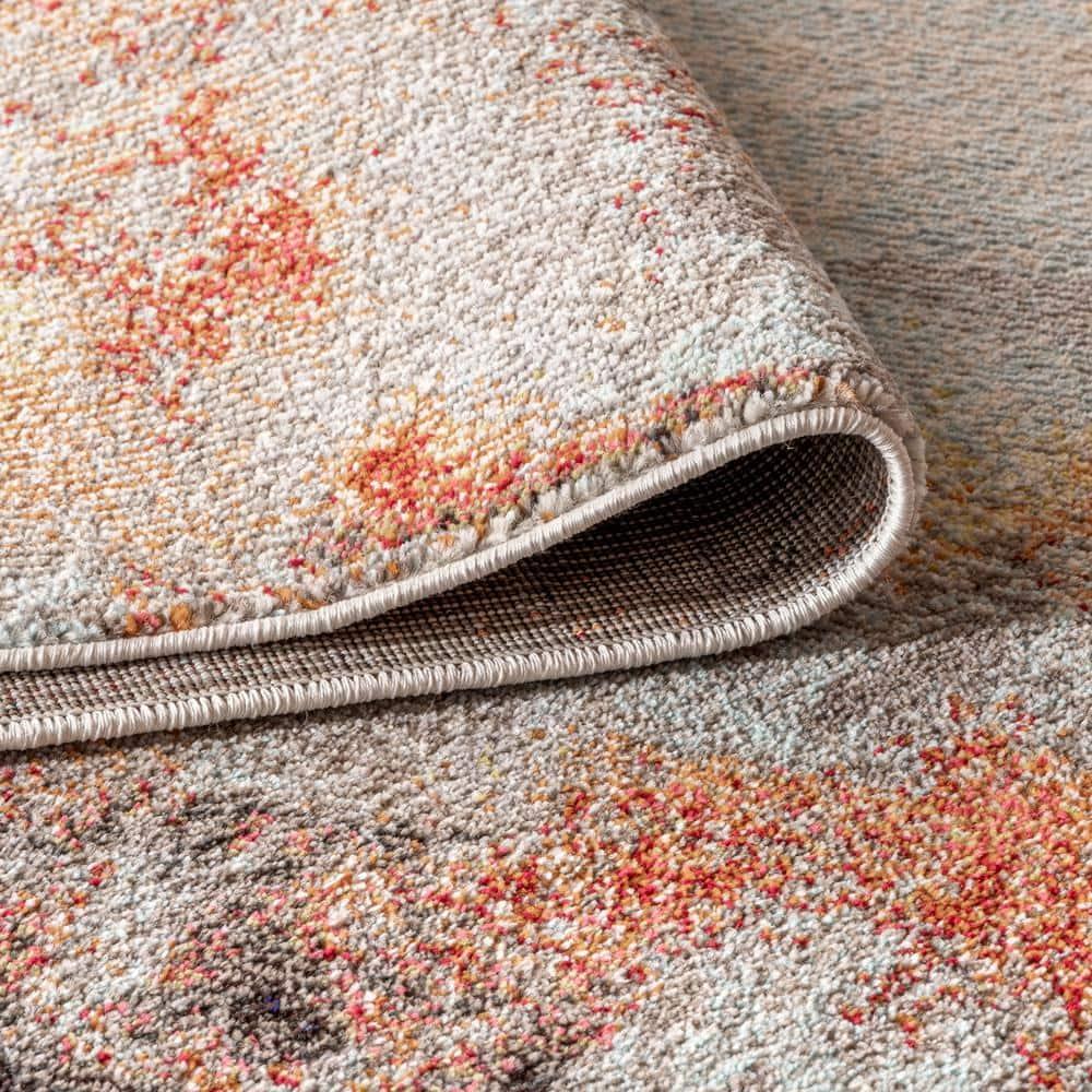 JONATHAN Y Contemporary POP Modern Abstract Vintage Cream/Orange 3 ft. x 5 ft. Area Rug