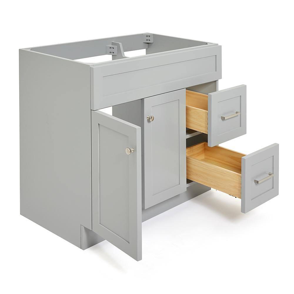 Ariel F036s-L-Bc Hamlet 36" Single Free Standing Vanity Cabinet Only - Grey