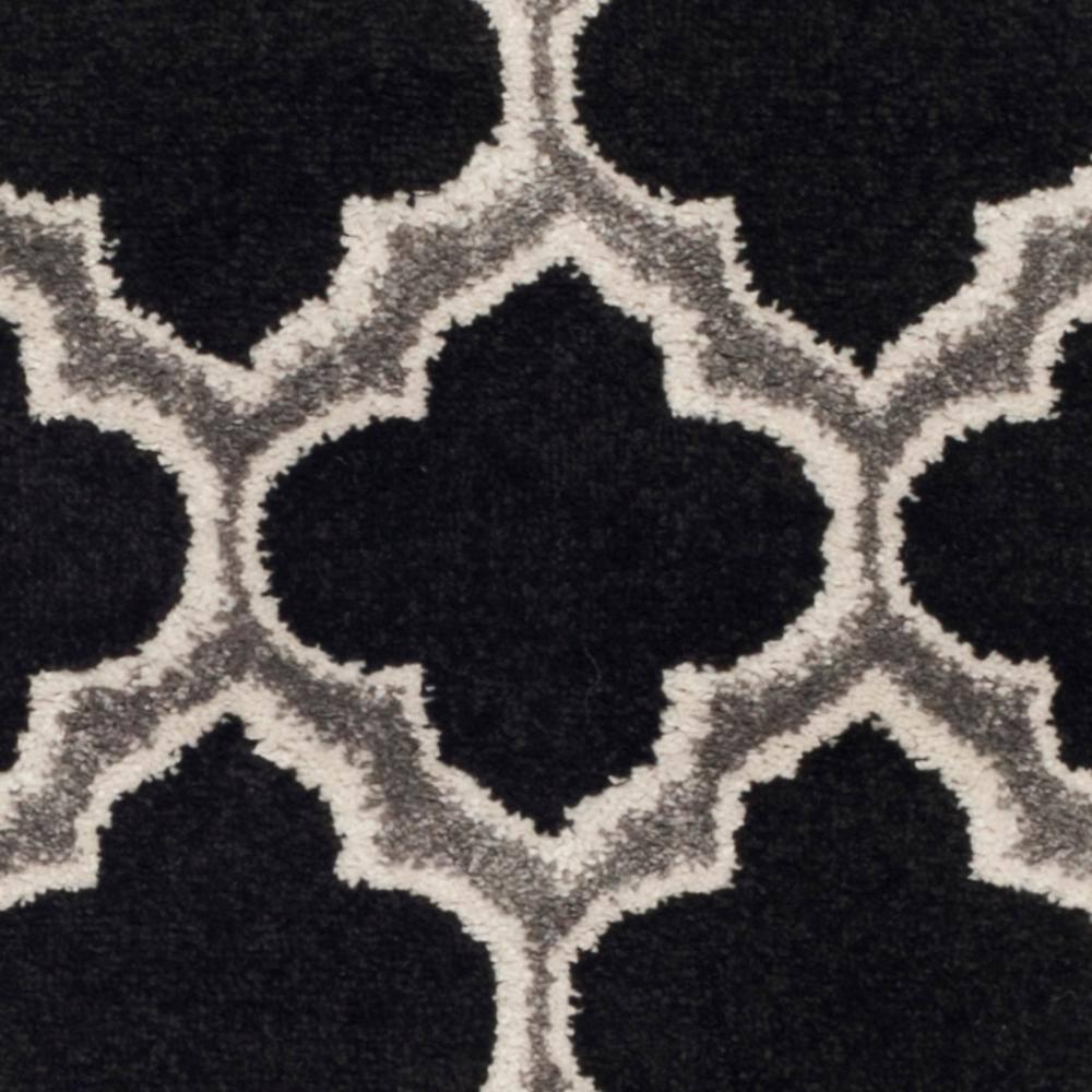 Amherst AMT412 Power Loomed Runner Rug - Anthracite/Ivory - 2'3"x7' - Safavieh.