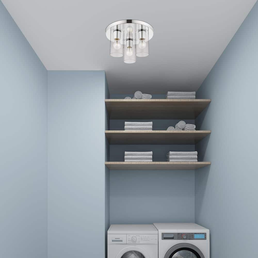 Livex Lighting Zurich 3 - Light Flush Mount in  Polished Chrome