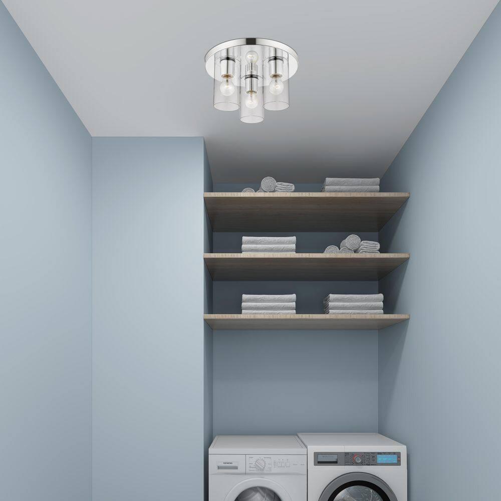 Livex Lighting Zurich 3 - Light Flush Mount in  Polished Chrome