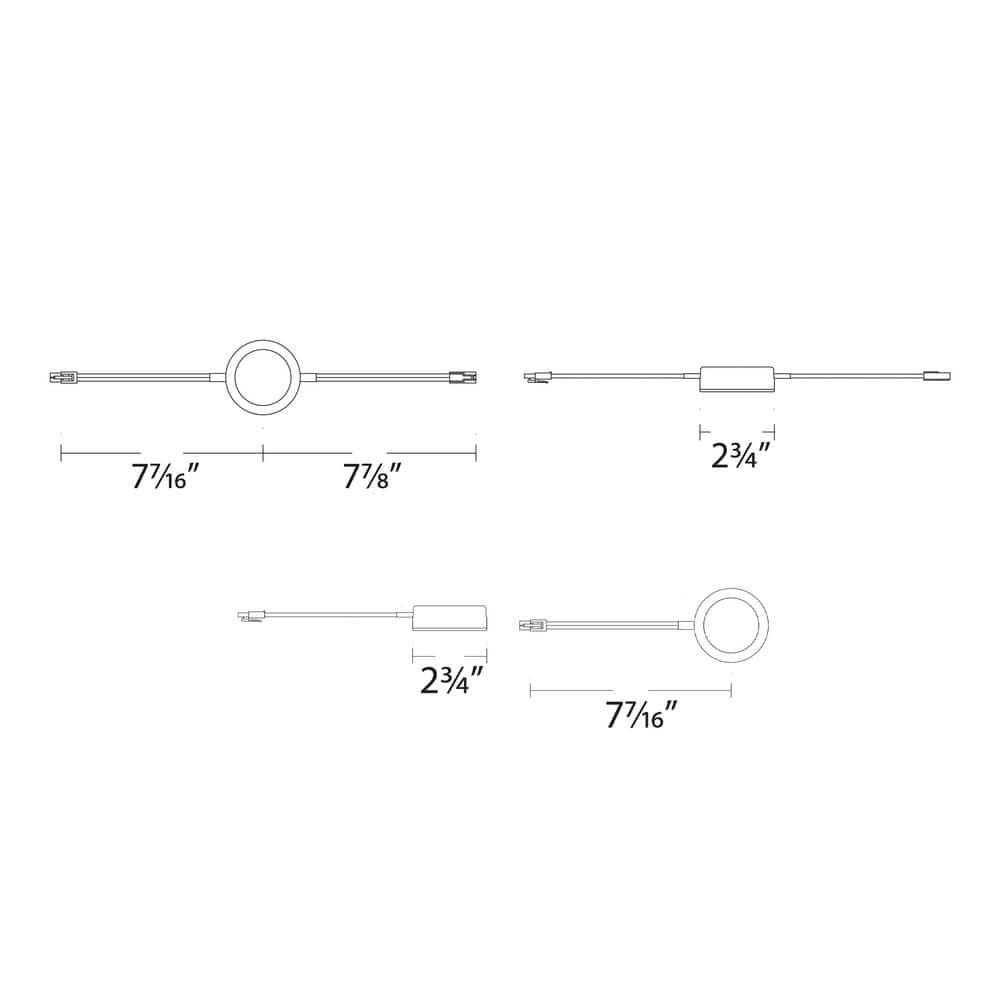 WAC Limited HR-AC73-CS-BN Line Voltage Puck Light 3 - Light LED Under Cabinet Puck Light