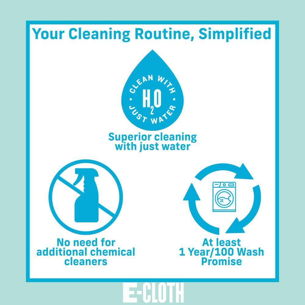 E-Cloth Home Cleaning Set with Microfiber Cleaning Cloths for Cars, Bathroom, Kitchen, & More - Microfiber Towels That Clean with No Added Chemicals - 8 Specialized Cloths in Assorted Colors