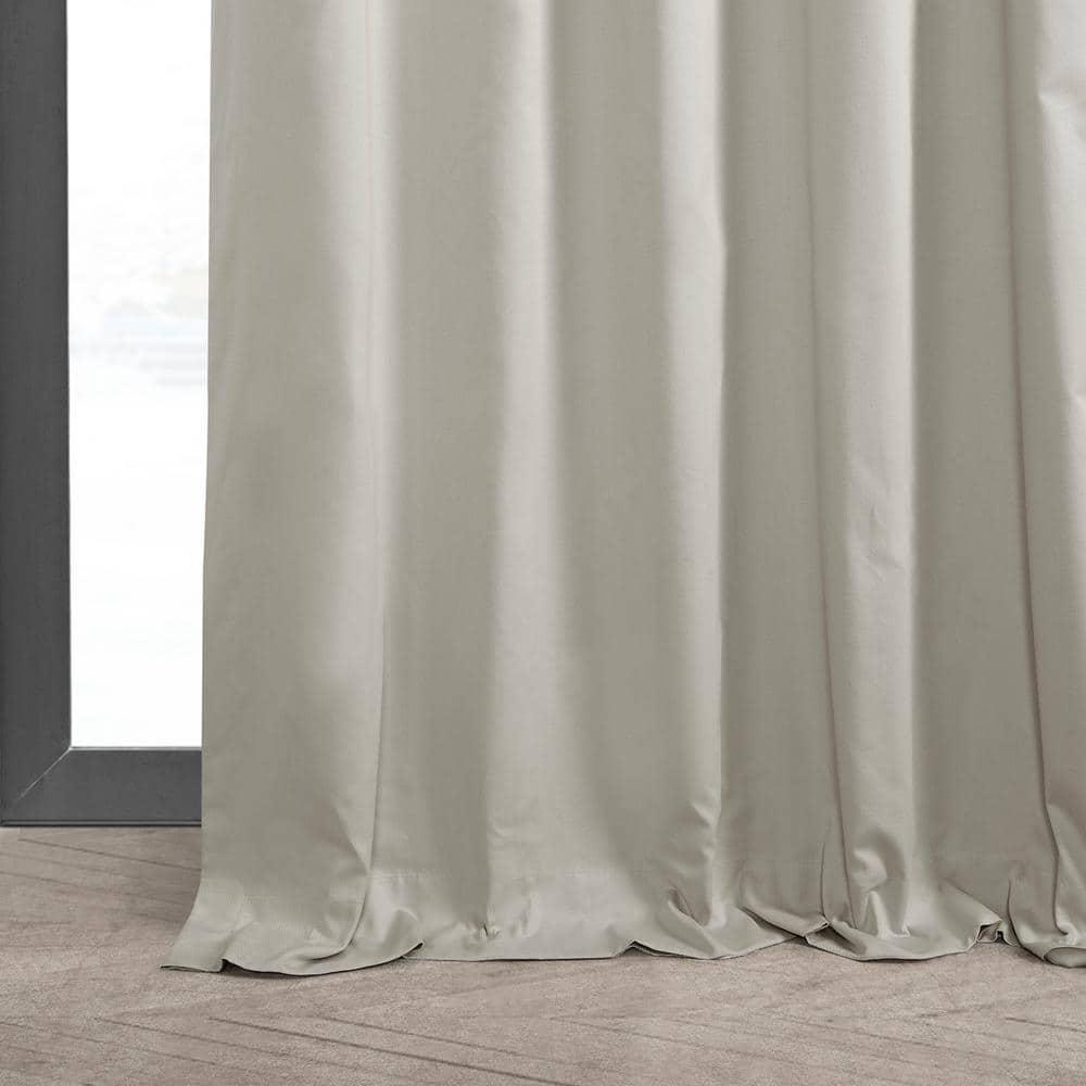 Hazelwood Beige Solid Cotton Blackout Curtain (1 Panel), Hazelwood Beige, 50W X 108L