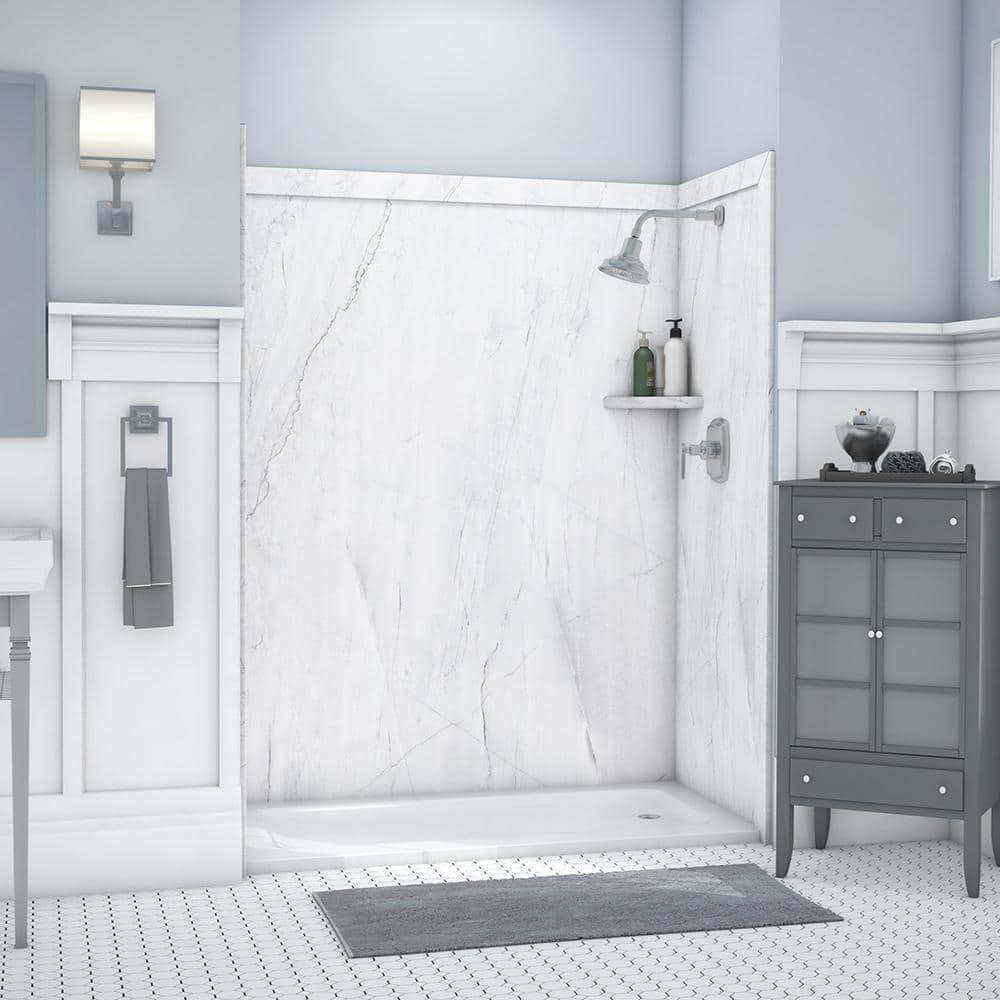 FlexStone Royale 60"W x 36"D x 80"H Alcove Bathtub/Shower Surround