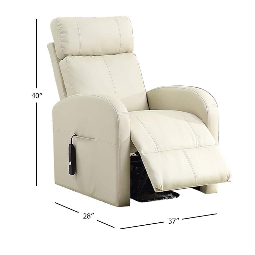 Ricardo 28.4" Wide Faux Leather Power Lift Assist Standard Recliner