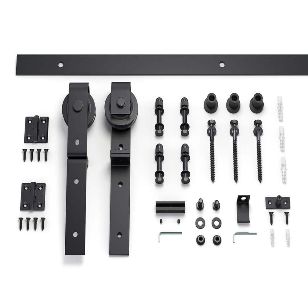 IsLife K Style Finished Solid Wood Bi-Fold Double Barn Door With Hardware Kit -Assembly Needed