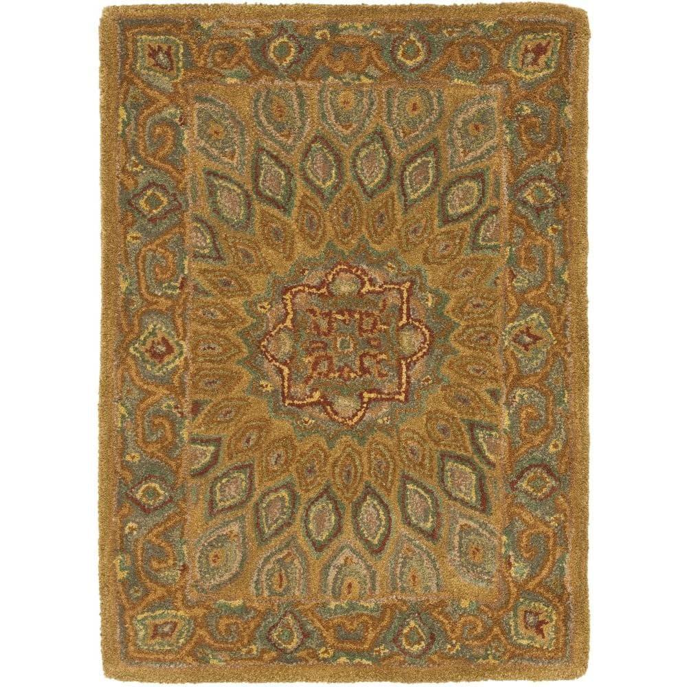 Heritage HG914 Hand Tufted Area Rug - Light Brown/Grey - 3'x5' - Safavieh.