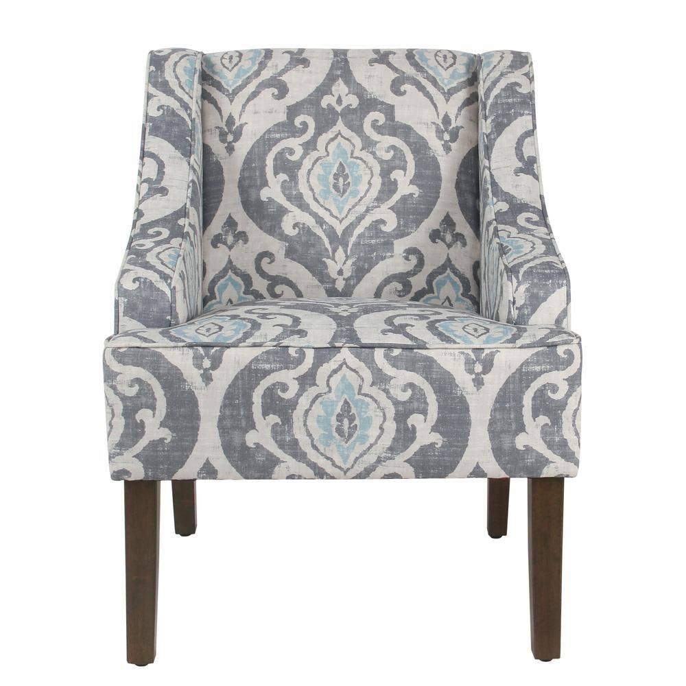 Classic Swoop Accent Armchair Suri Blue - HomePop