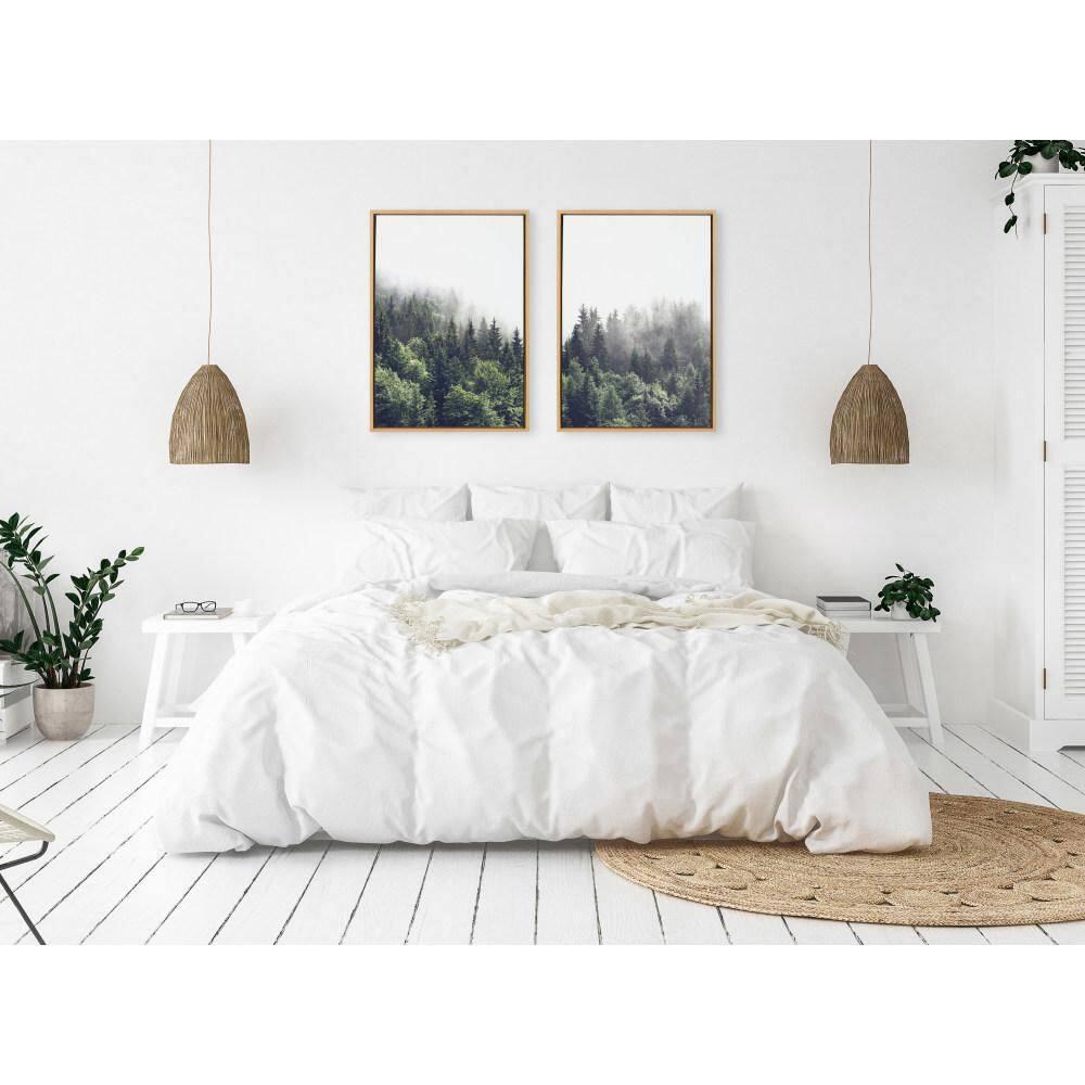 (Set of 2) 23" x 33" Sylvie Foggy Day Framed Canvas Set by Creative Bunch Natural - Kate & Laurel All Things Decor